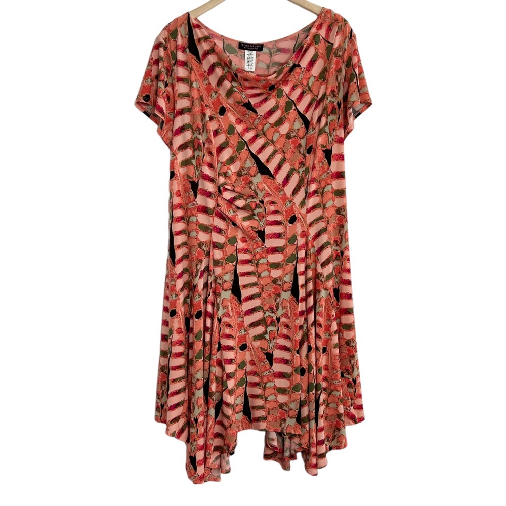 Signature by Robbie Bee Short Sleeve Midi Dress (1X)